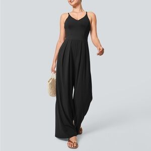 Halara Breezeful™ Backless Side Zipper Pocket Wide Leg Quick Dry Jumpsuit